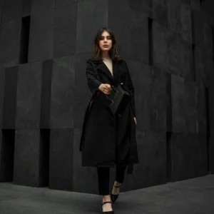 Women Black Leather Coat